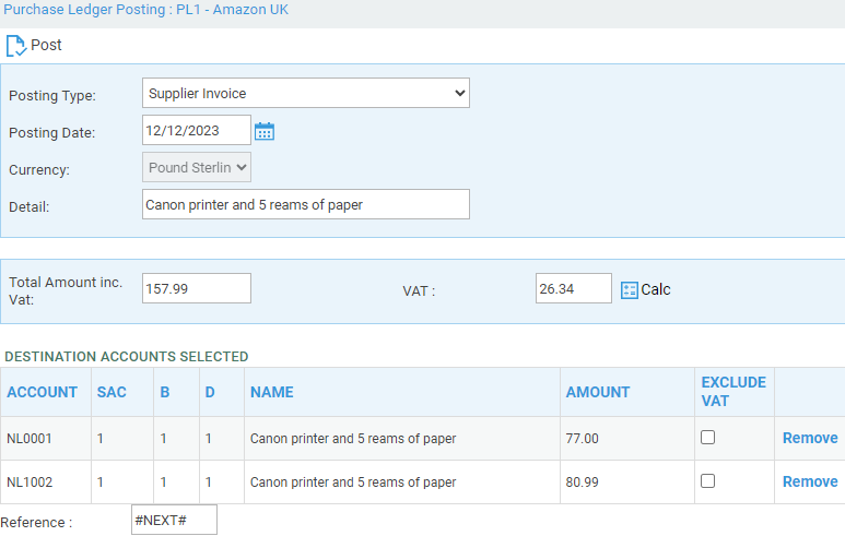 Posting purchase ledger invoices Osprey Approach Customer Support